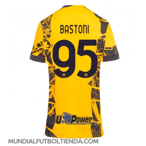 Camiseta Inter Milan Alessandro Bastoni #95 Tercera Equipación Replica 2024-25 para mujer mangas cortas